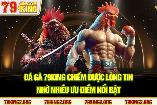 Đá gà 79king chiếm được lòng tin nhờ nhiều ưu điểm nổi bật